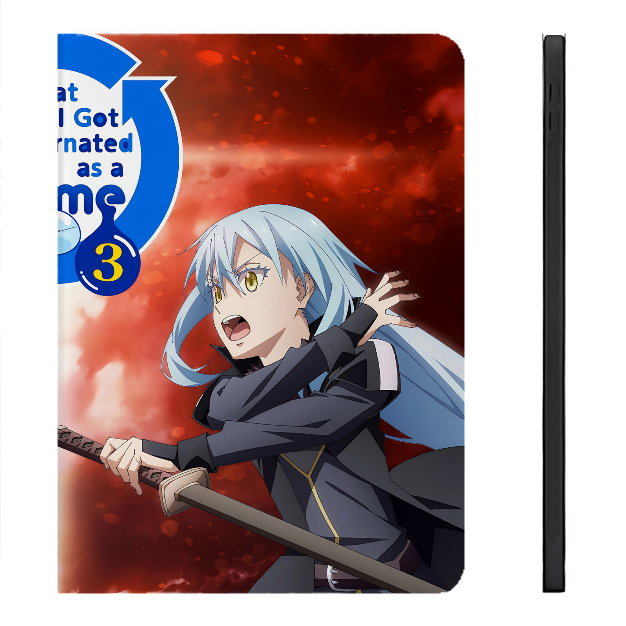 （画像用） 転スラ Regarding Reincarnated to Slime IPadケース ペンホルダー付き ブックスタイルデザイン
